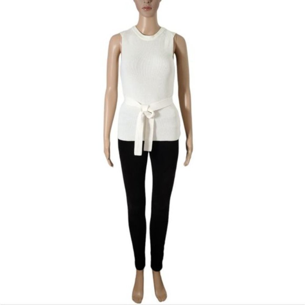 ARITZIA WILDRED Aimee Ribbed Knit Sweater Vest with Self Tie Size XXsmall - Picture 7 of 14